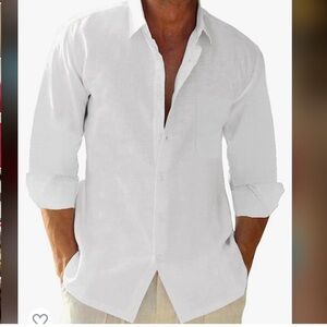 JEKAOYI Cotton linen blend shirt